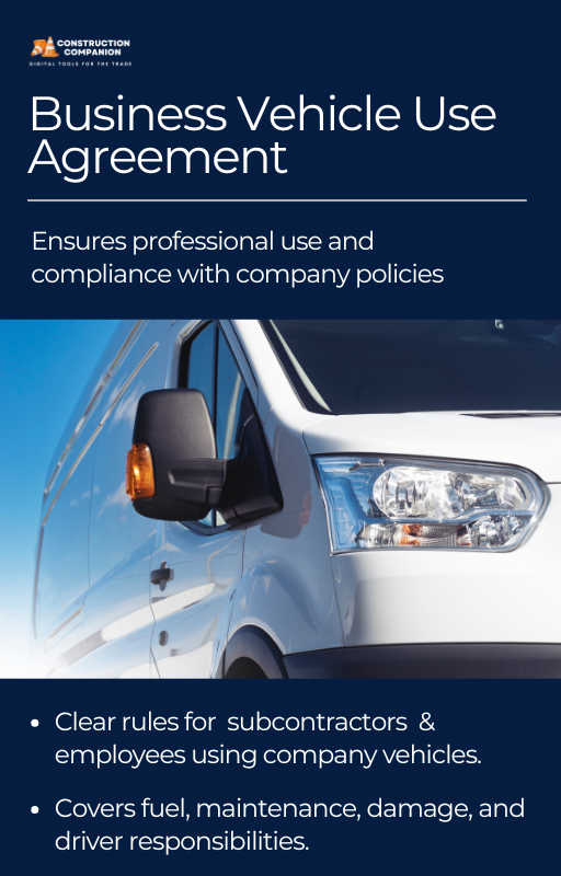 Business Vehicle Use Agreement Template