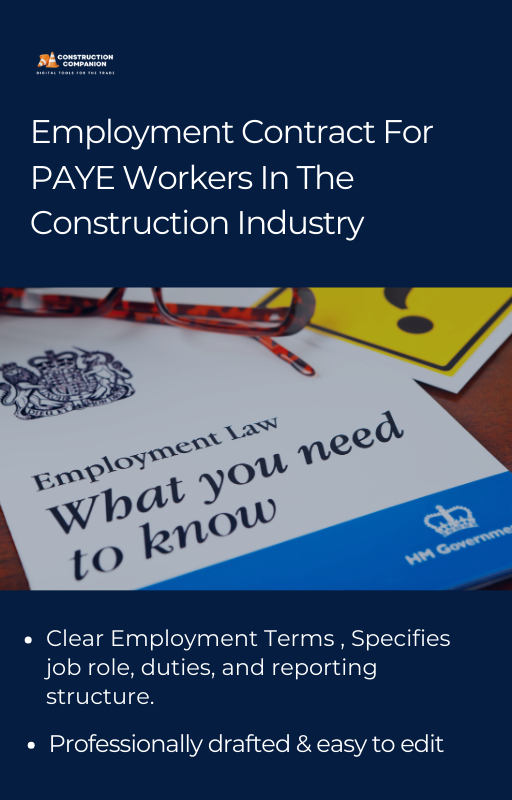 Employment Contract for PAYE Workers in Construction