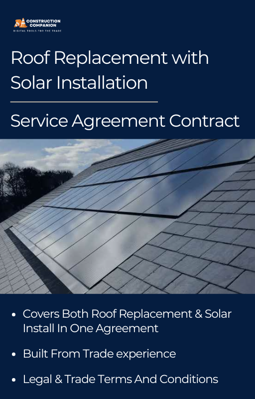 Roof Replacement with Solar Installation Contract Template
