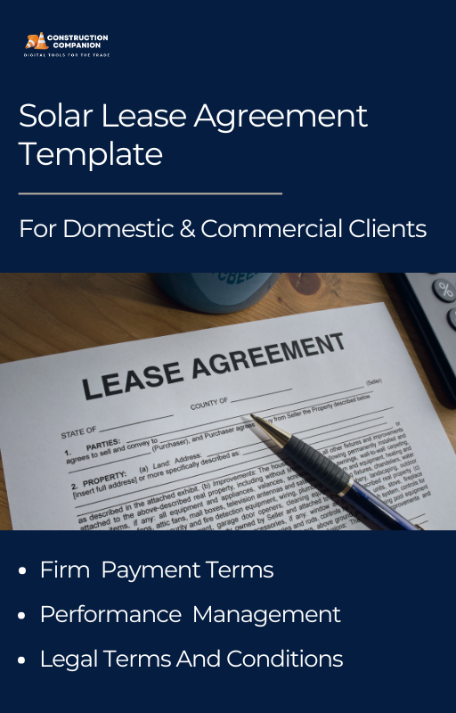 Solar Lease Contract Template
