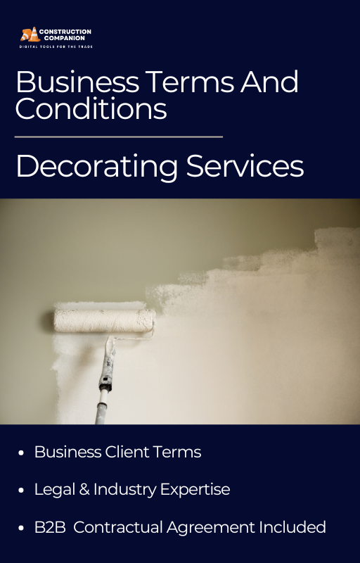 Business terms and conditions template for painters and decorators