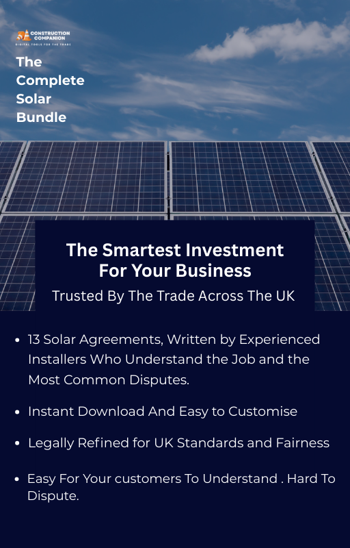 Solar Business Contract Template Bundle