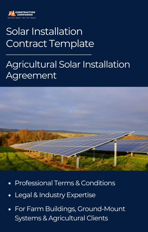 Agricultural Solar Installation Agreement Template