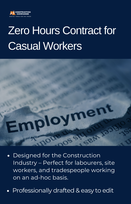 Zero Hours Contract for Casual Construction Workers