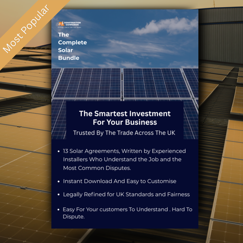 Solar Business Contract Template Bundle