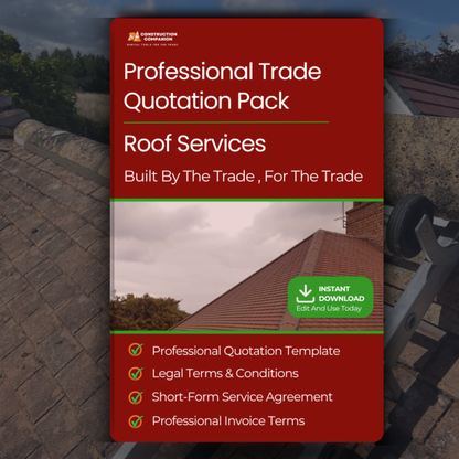 Roof Services Terms & Conditions | Quote Template Pack