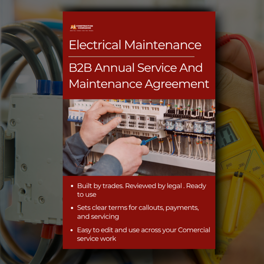 Annual Electrical Maintenance Contract Template (UK | Commercial Use)