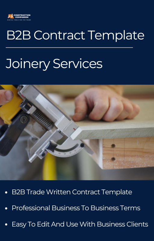 B2B Contract Template : Joinery Services