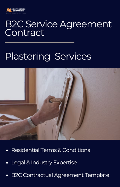 B2C Service Agreement Contract Template : Plastering Services