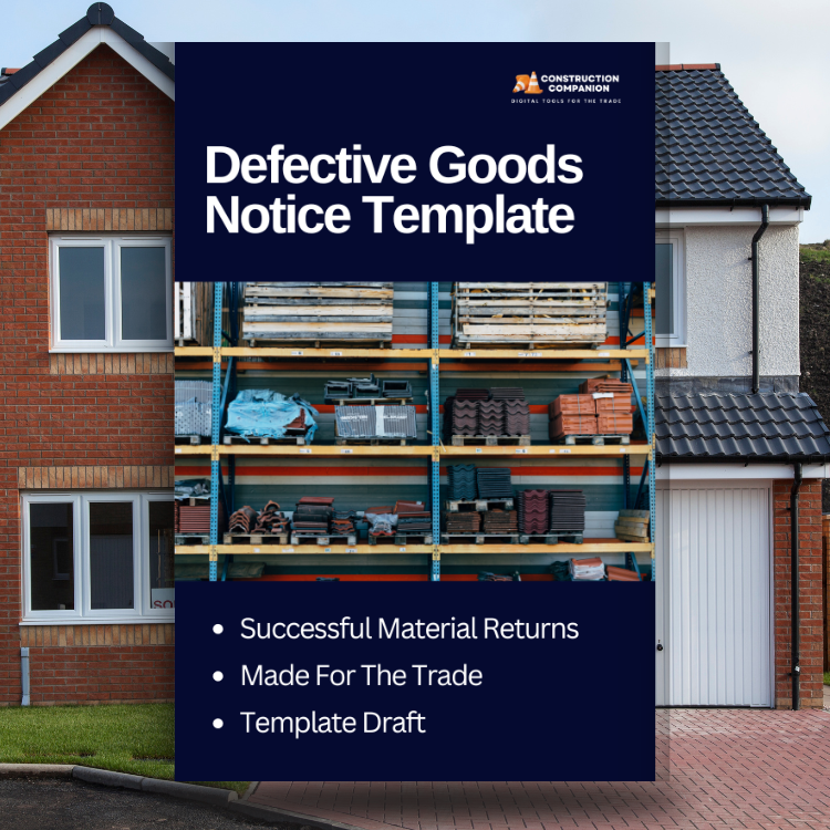 Defective Goods Notice Template – Construction Companion