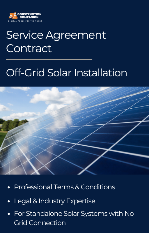 Off-Grid Solar Installation Contract Template