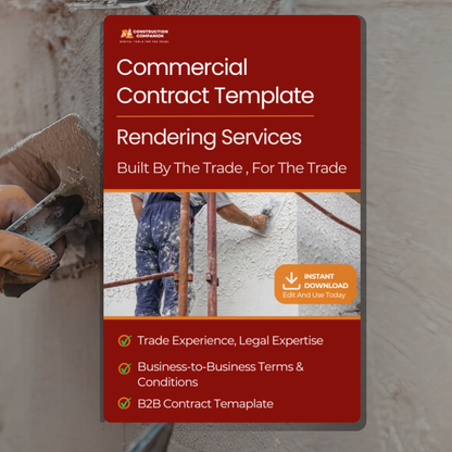 Rendering Contract Template & Terms of Business | B2B commercial