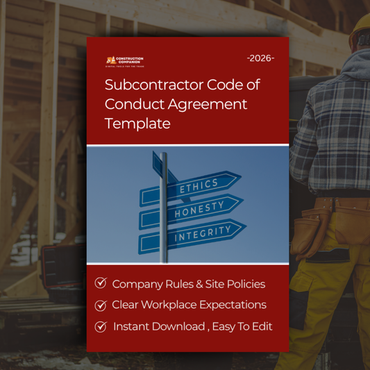 Subcontractor Code Of Conduct Agreement Template 